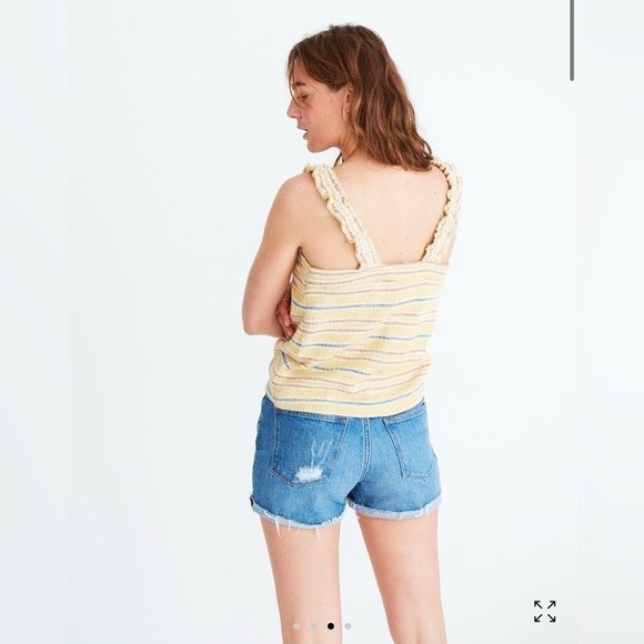 Madewell Texture & Thread Tie-Front Tank Top in Smithfield Stripe - Picture 4 of 8